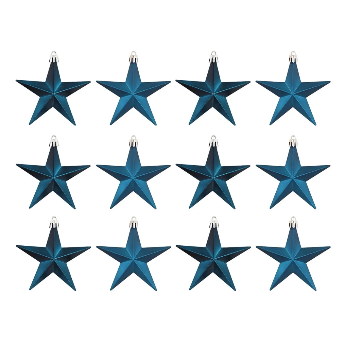 12 Blauwe Kerststerren In Handige Box