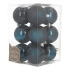 12 Donkerblauwe Kerstballen In Handige Box