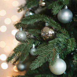 36 Kleine Kunststof Kerstballen Home Sweet Home Mix In Koker