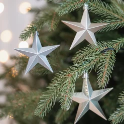 12 Kunststof Kerststerren Home Sweet Home Mix 10 Cm