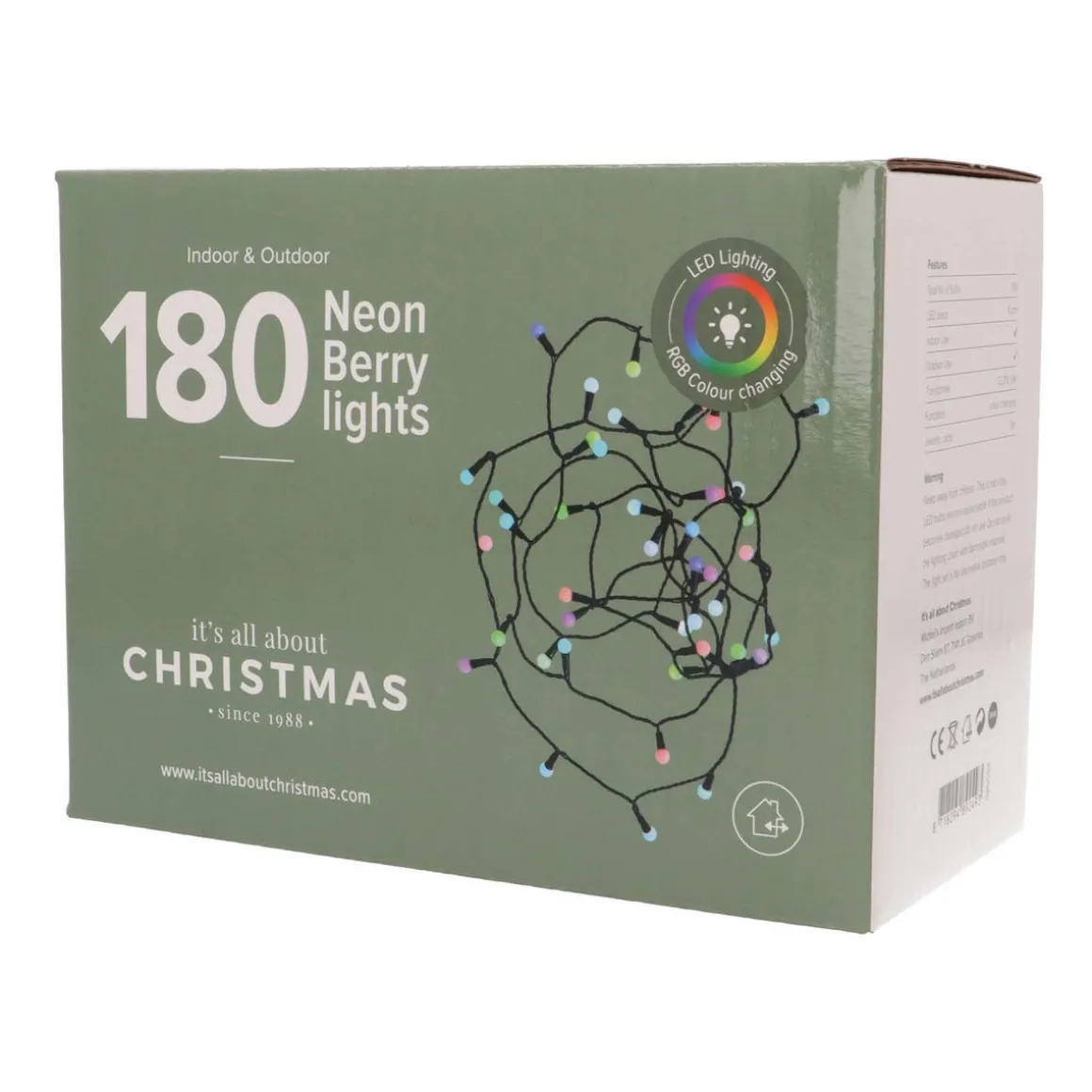 180 LED-Bolletjes Lichtsnoer | Binnen & Buiten | Subtiel Wisselende Kleuren | 23m | IP44