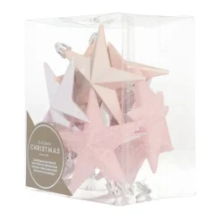 12 Roze Kerststerren In Handige Box