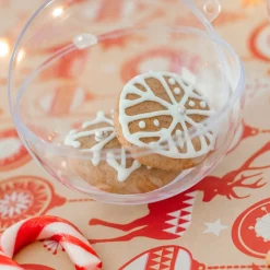 2 Vulbare Kerstballen 9 Cm Transparant