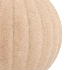 Beige Fluwelen Kerstbal Met Reliëf