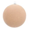 Beige Fluwelen Kerstbal Onbreekbaar