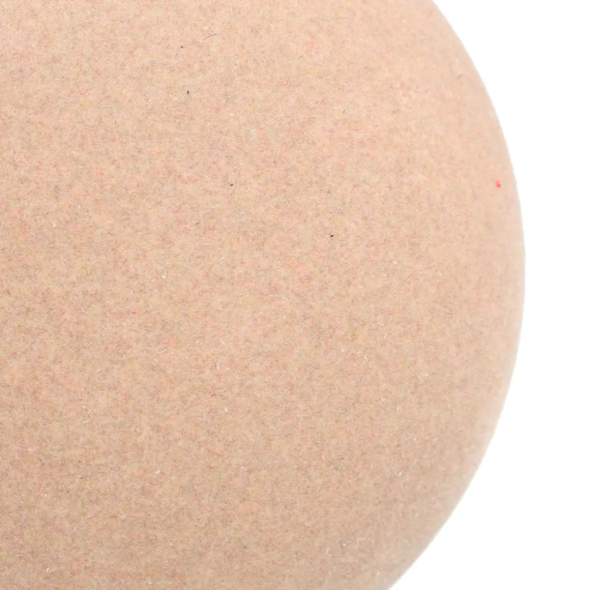 Beige Fluwelen Kerstbal Onbreekbaar