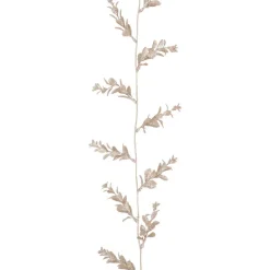Blaadjes Slinger Met Glitter | Taupe | 270 Cm