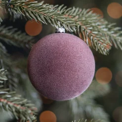 Bruine Fluwelen Kerstbal Onbreekbaar