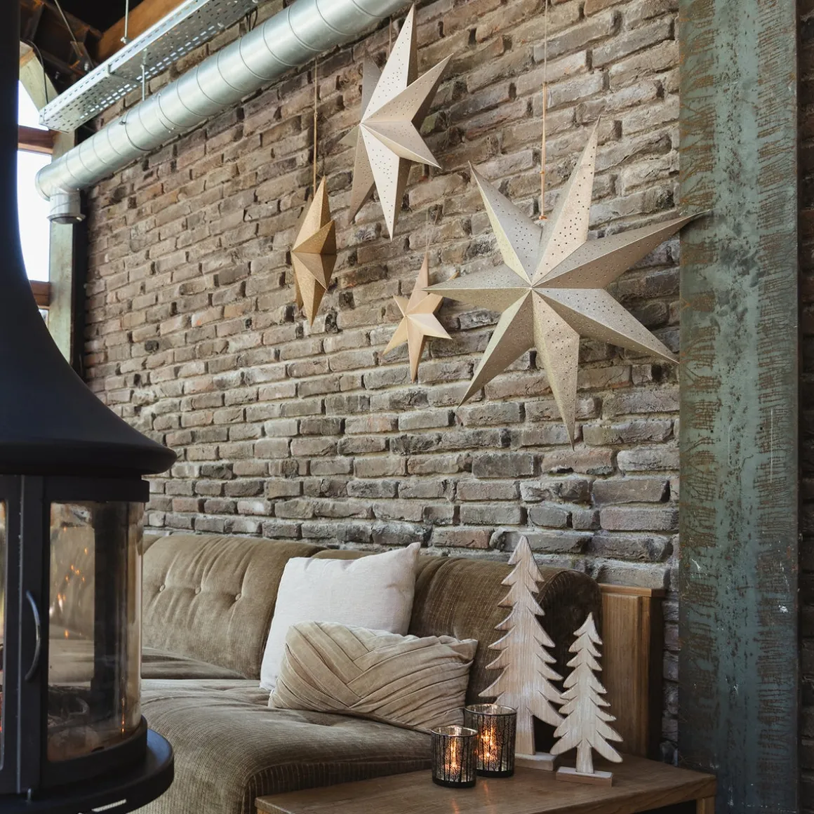 Champagne Papieren Decoratiester 75 Cm