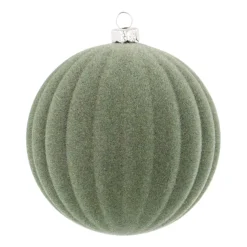 Cotton Green Fluwelen Kerstbal Met Reliëf