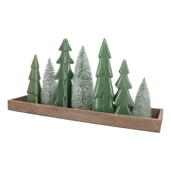3D Porseleinen Kerstboom | Cottage Green | 21 Cm