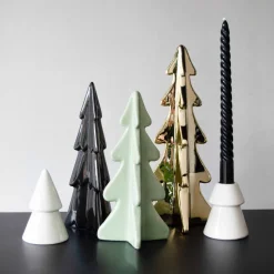 3D Porseleinen Kerstboom | Mintgroen | 21 Cm