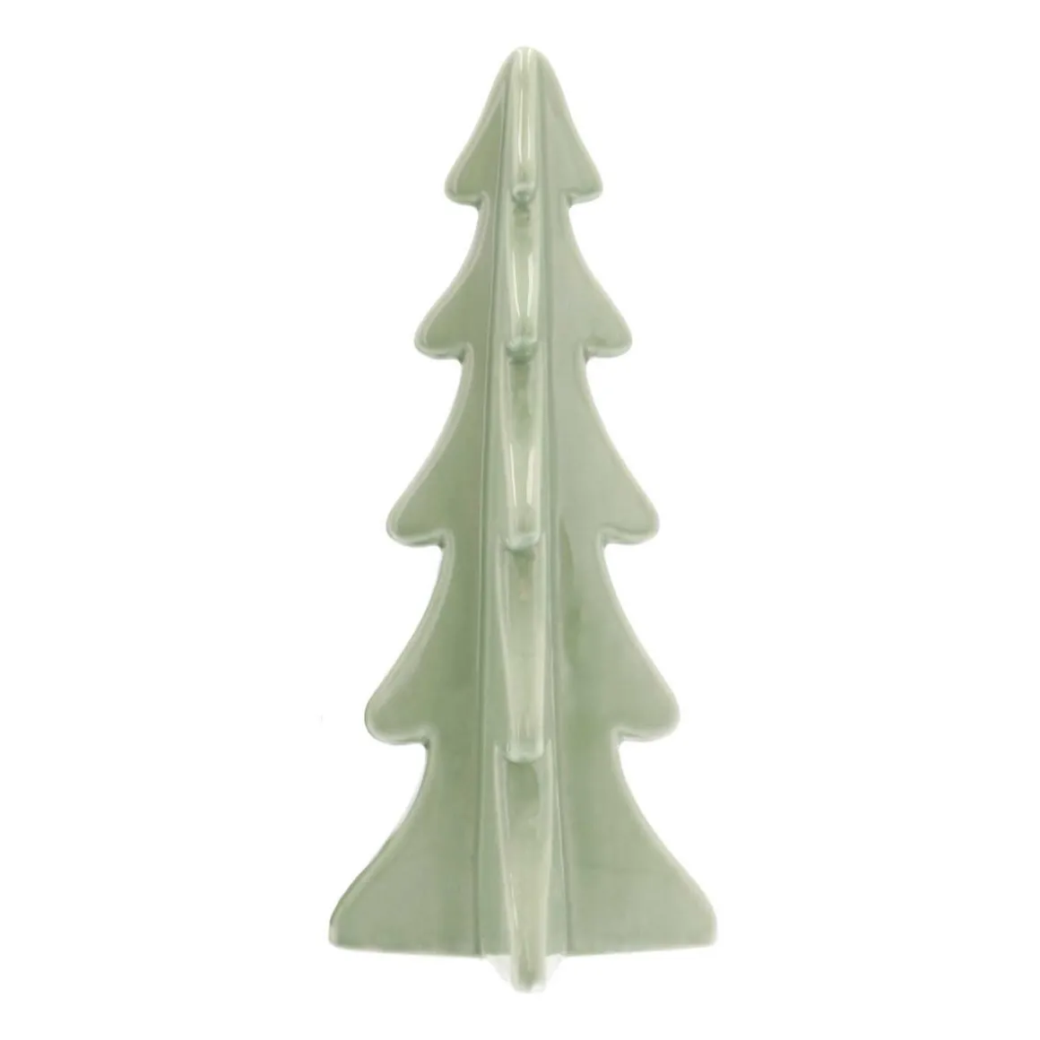 3D Porseleinen Kerstboom | Mintgroen | 28 Cm