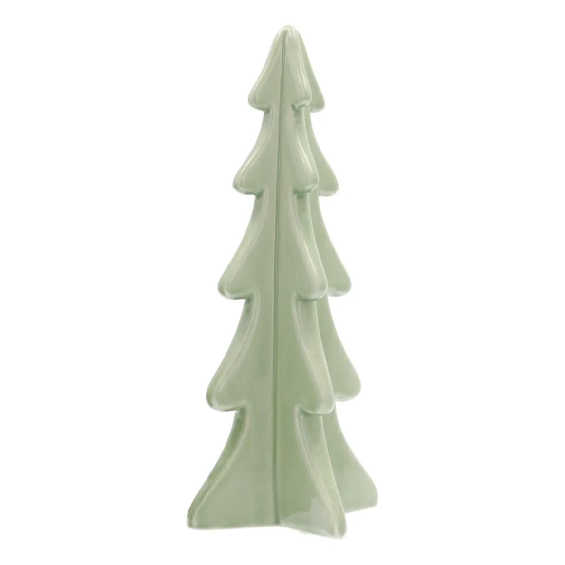 3D Porseleinen Kerstboom | Mintgroen | 28 Cm