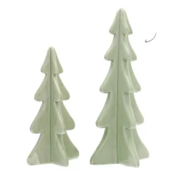 3D Porseleinen Kerstboom | Mintgroen | 28 Cm