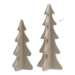 3D Porseleinen Kerstboom | Taupe| 28 Cm