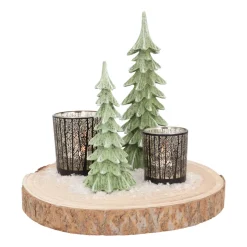 Dennenboom Met Sneeuw 19 Cm Polyresin