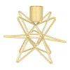 Design Kaarsenhouder Mat Goud | Metalen Ster | Ø 12 Cm