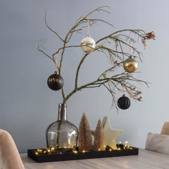 Dienblad | Zwart | Hout | 62x20cm