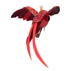 Dieprode Kolibrie Met Gestrekte Vleugels