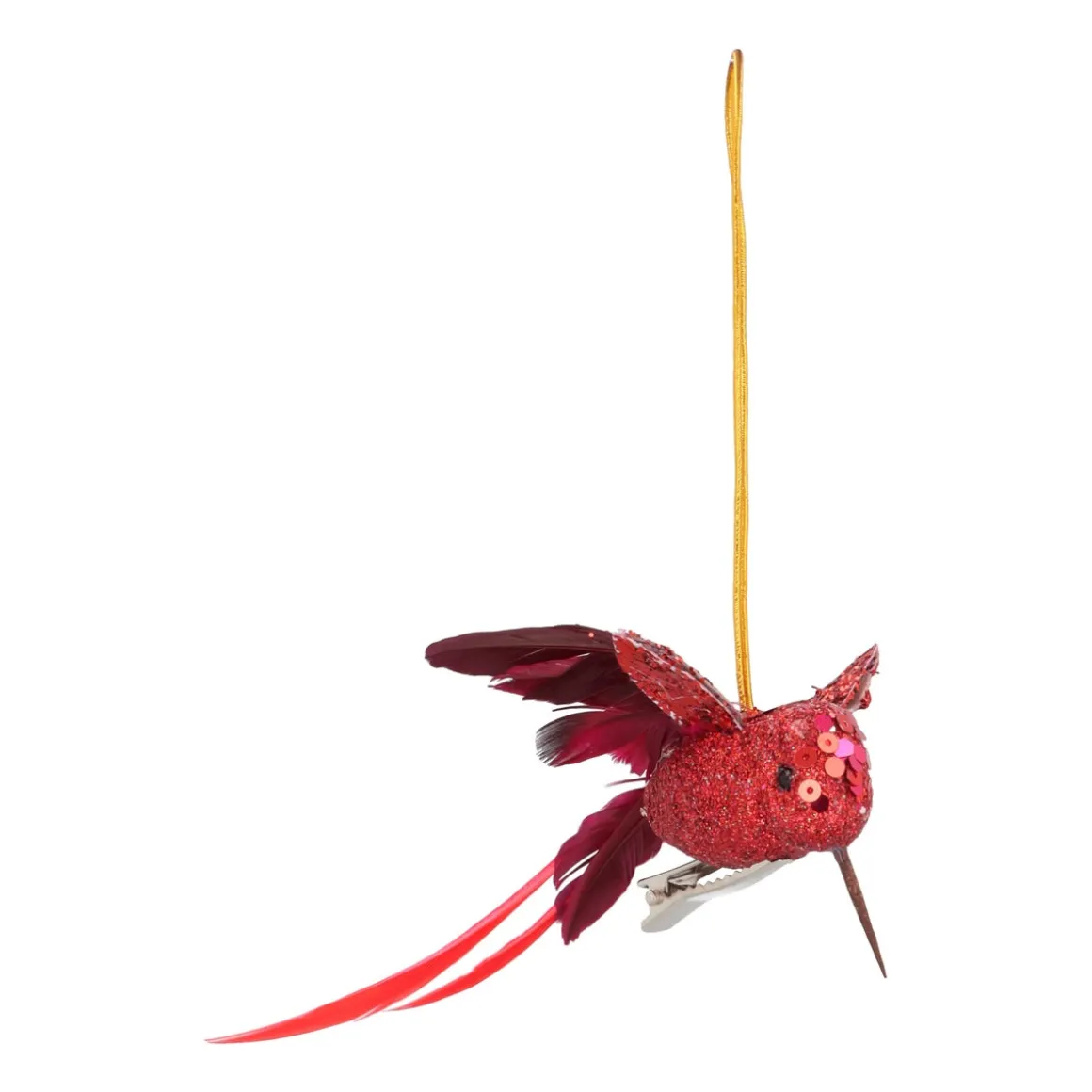 Dieprode Kolibrie Met Gestrekte Vleugels