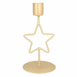 Dinerkaarshouder Met Ster | 15 Cm | Mat Goud | Metaal