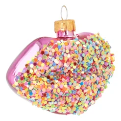 Disco Roze Lippen Kersthanger Met Spikkels