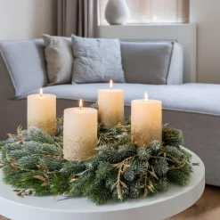 DIY Kerstkrans PE Met Frost Ø 50 Cm