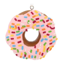 Donut Kersthanger Klei | Roze | Handgemaakt | 7 Cm