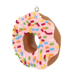 Donut Kersthanger Klei | Roze | Handgemaakt | 7 Cm