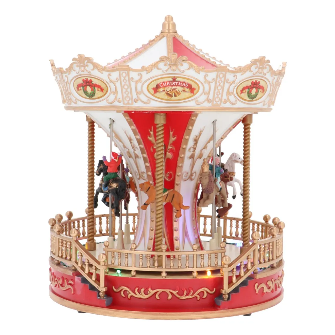 Draaimolen Met Kerstmuziek En LED-verlichting