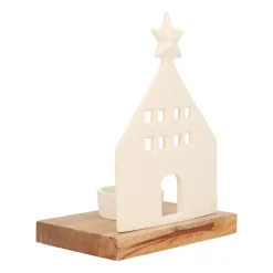 Elegant Wit Huisje Met Waxinelichthouder