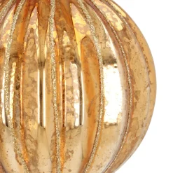 Elegante Bronzen Kerstbal Met Craquelé Look