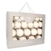 Elegante Wolwitte Kerstballenset 44 Stuks In Handige Box