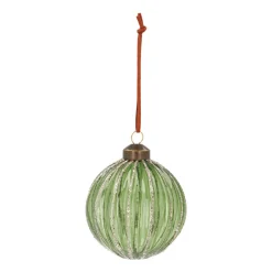 Frisse Lichtgroene Kerstbal Met Natuurlijk Design