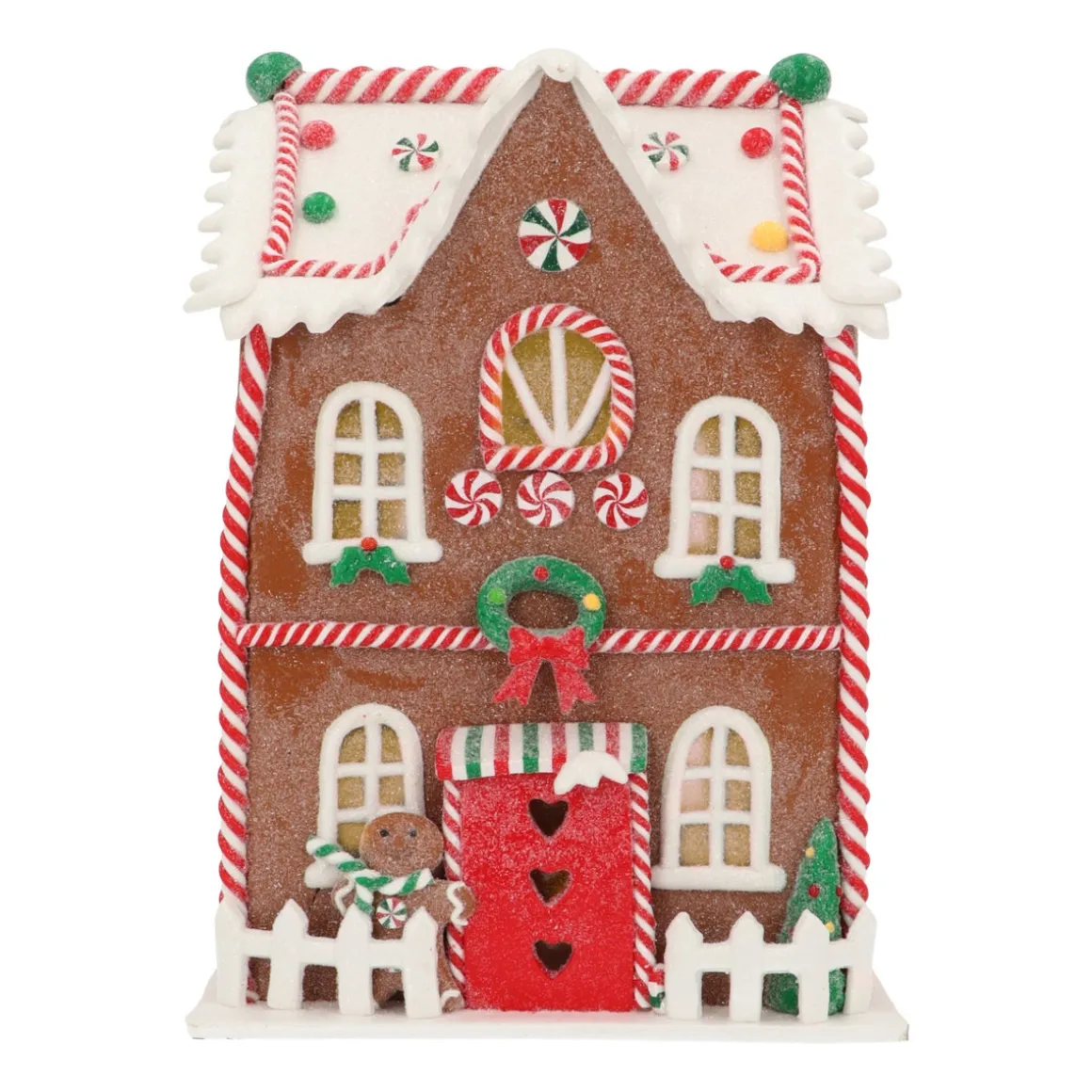 Gedetailleerd XL Peperkoek Huis Met LED Verlichting