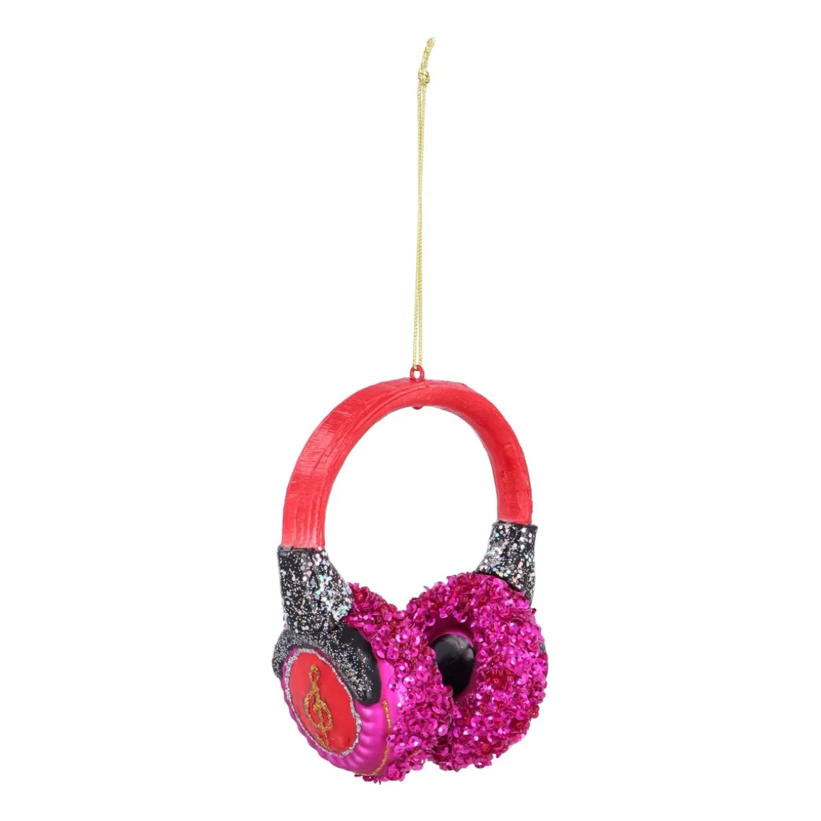 Gekleurde Koptelefoon Kersthanger Voor Een Muzikale Kerst