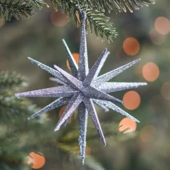 Geometrische Ster Kersthanger | Zilver | 11 Cm | Kunststof