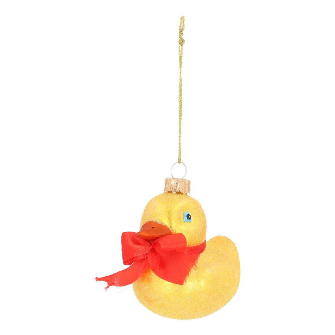 Glazen Badeend Kersthanger Met Glitterdetails