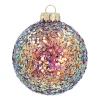 Glazen 'Galaxy' Kerstbal Met Glitters (buitenkant)