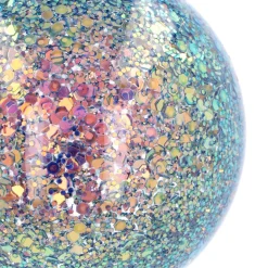 Glazen 'Galaxy' Kerstbal Met Glitters (binnenkant)