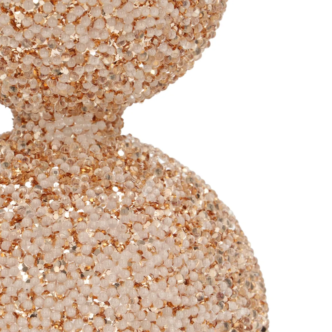 Glazen Glitterpiek In Cognac Kleur