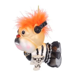 Glazen Hond Kersthanger In Punk Thema