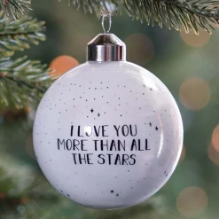Glazen Kerstbal | 'Love You More Than All The Stars' | 8 Cm | It's All About Christmas