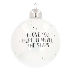 Glazen Kerstbal | 'Love You More Than All The Stars' | 8 Cm | It's All About Christmas