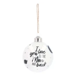 Glazen Kerstbal | 'Love You To The Moon And Back' | 8 Cm
