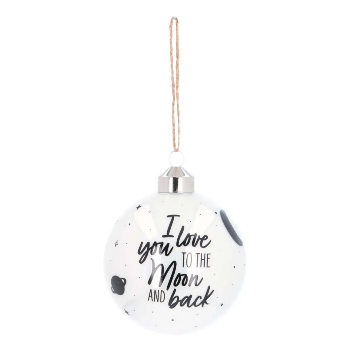 Glazen Kerstbal | 'Love You To The Moon And Back' | 8 Cm