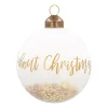 Glazen Kerstbal 'It's All About Christmas' | Transparant | Met Sterrenvulling