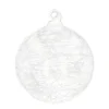 Glazen Kerstbal Met Ijsdraden | Transparant | 8 Cm
