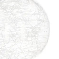 Glazen Kerstbal Met Ijsdraden | Transparant | 8 Cm